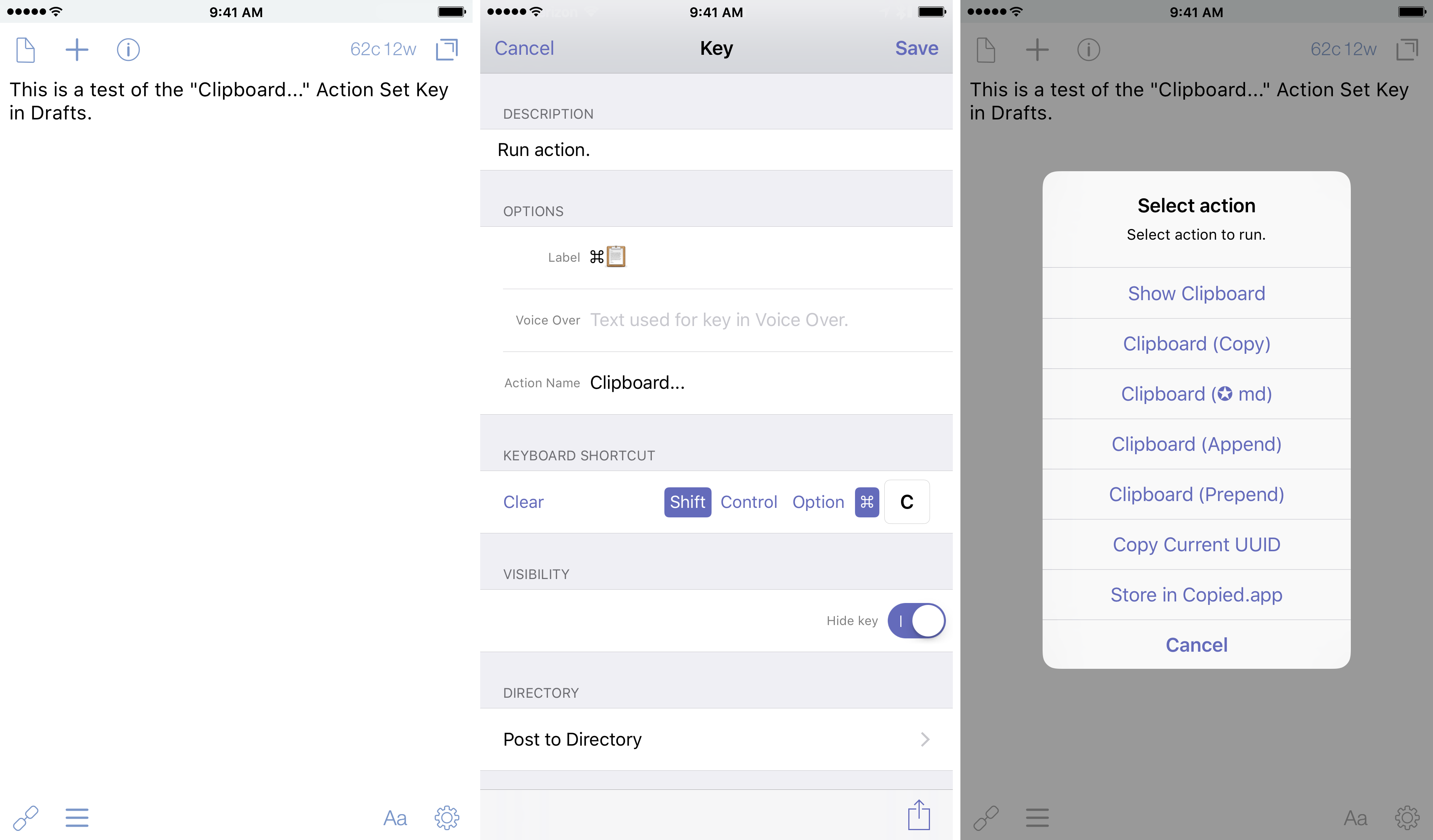 Clipboard Action Key