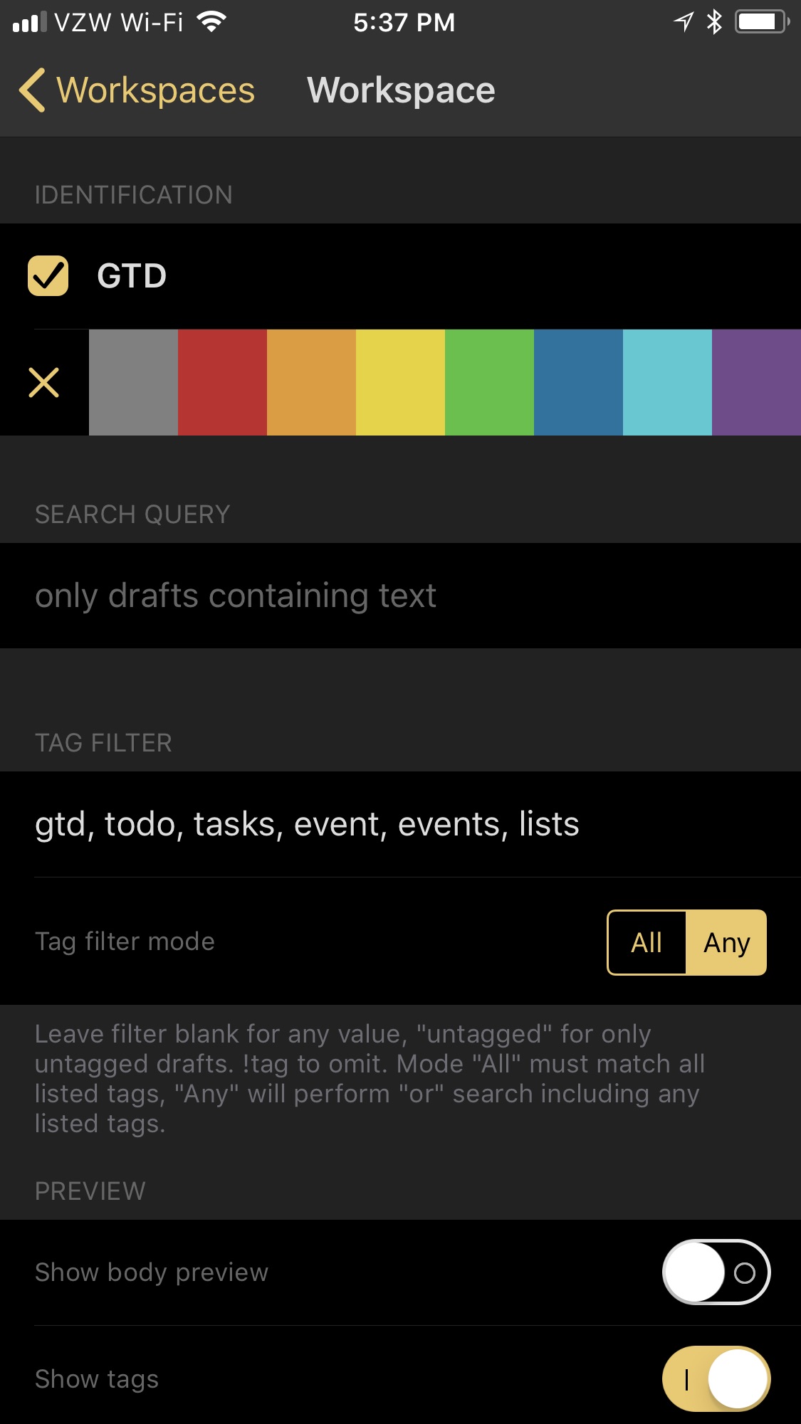 Tag filtering has been improved
